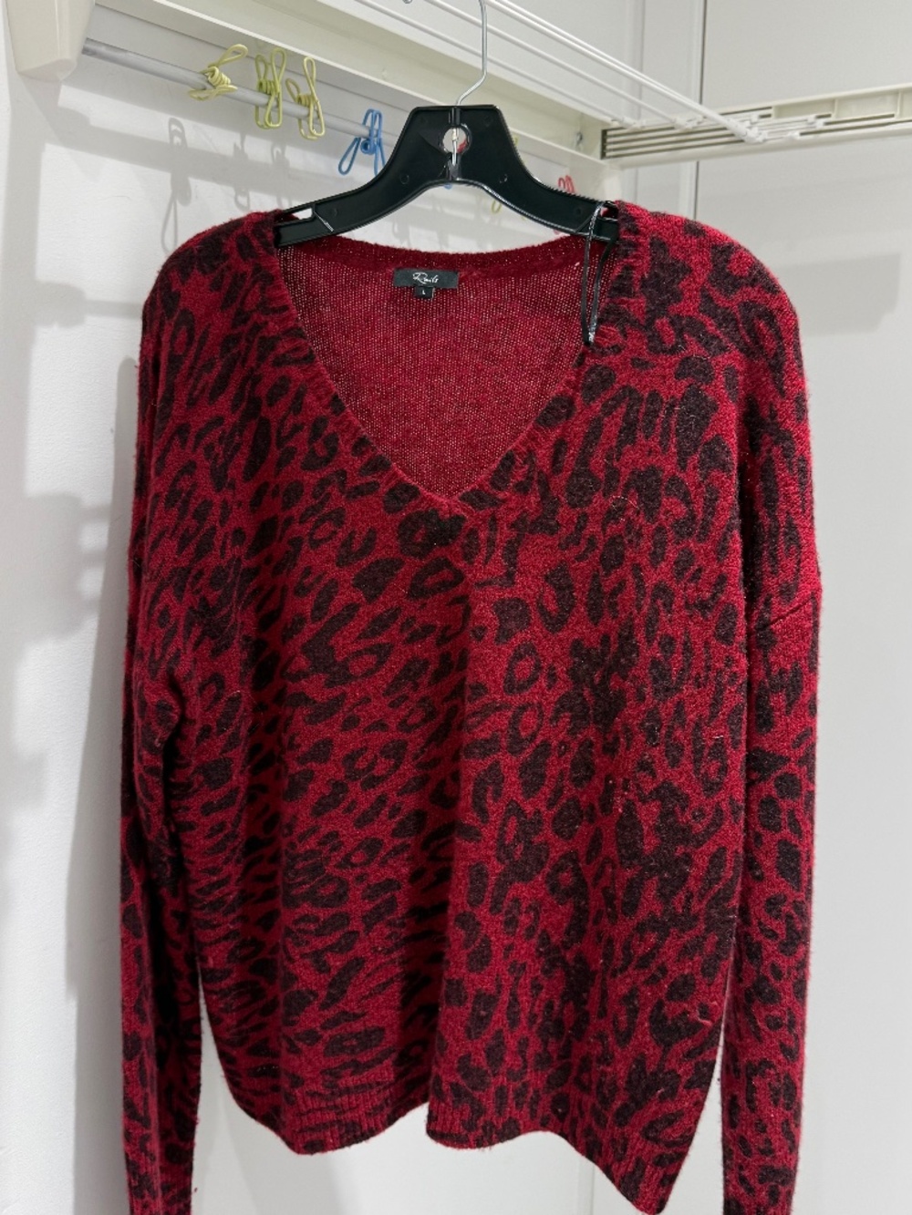 Rails Red and Black Animal Print Sweater
